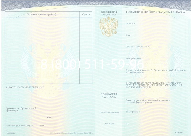 Купить Диплом колледжа (Спецбланк) 2014-2024 года в Братске Купить Диплом колледжа (Спецбланк) 2014-2024 года в Братске
